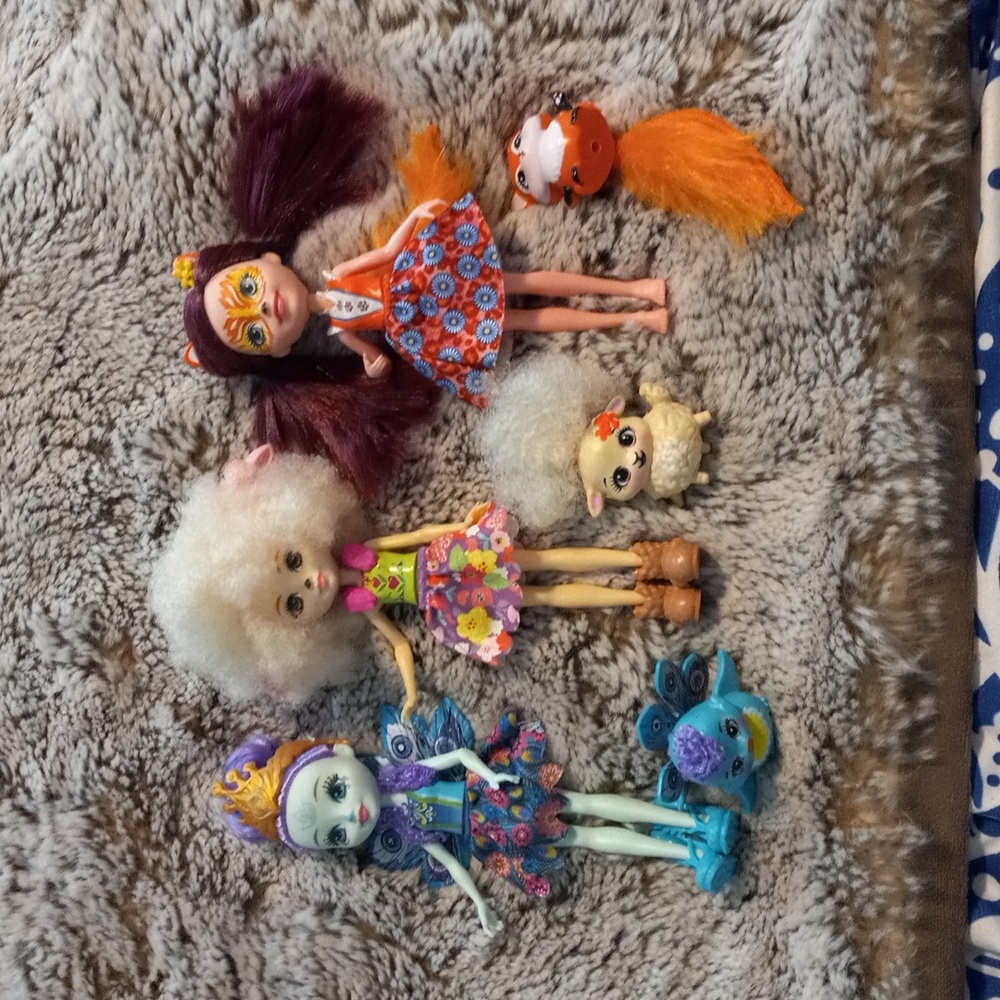 Six pack of animal dolls